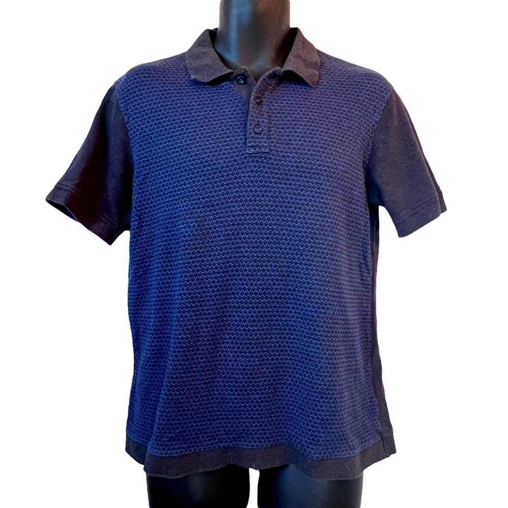 ROBERT GRAHAM Polo Shirt ~ Blue/Black ~ Size Men's Medium
